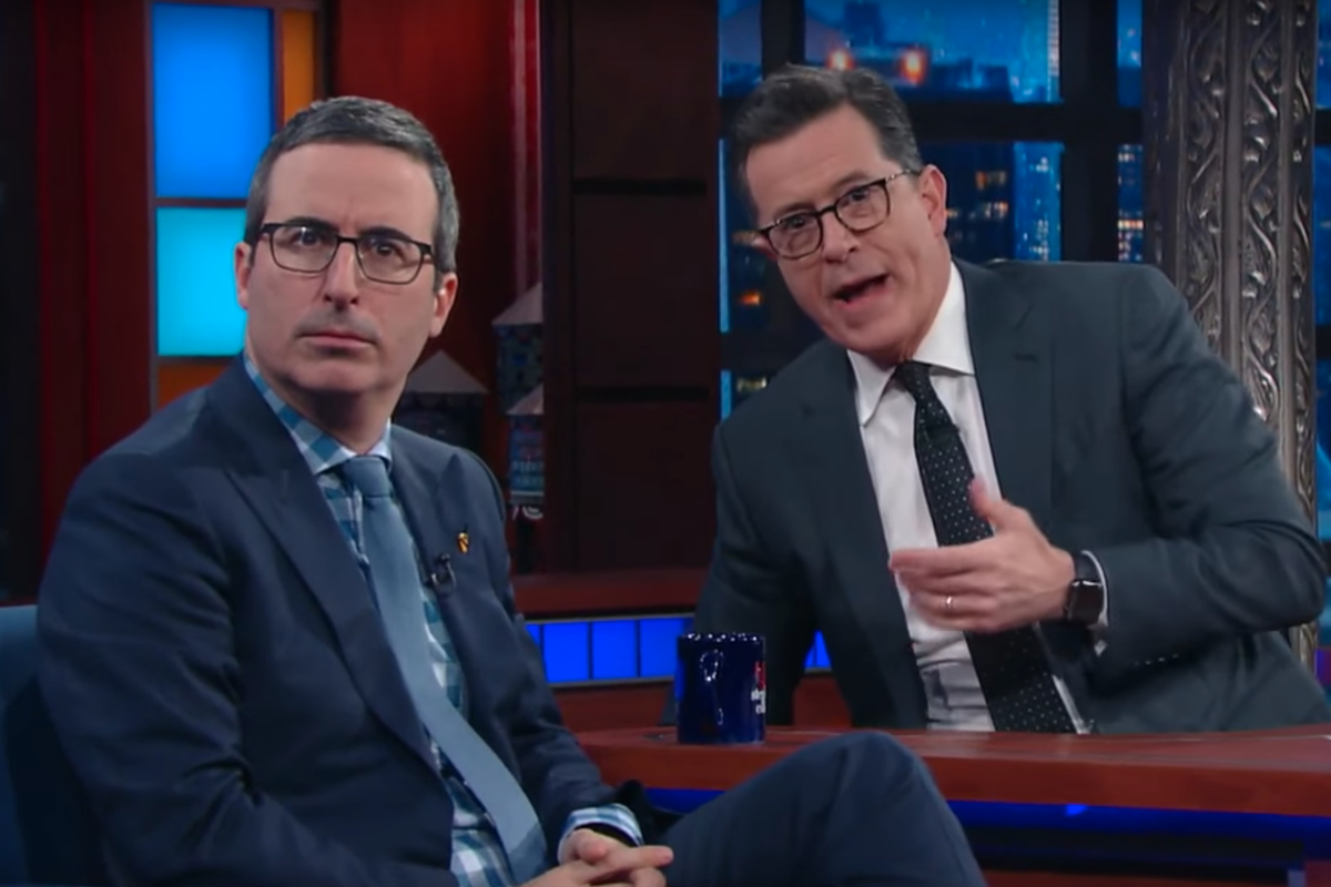John Oliver mourns ‘incredibly sad’ cancellation of Stephen Colbert’s The Late Show