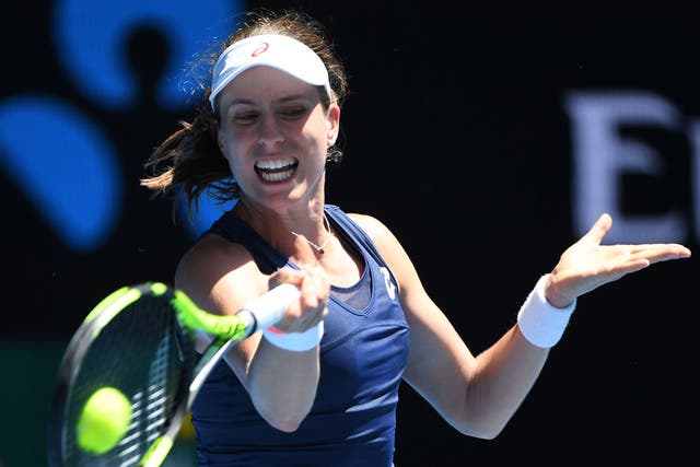 Johann Konta helped Britain to an unassailable 2-0 lead against Portugal ahead of the final doubles match