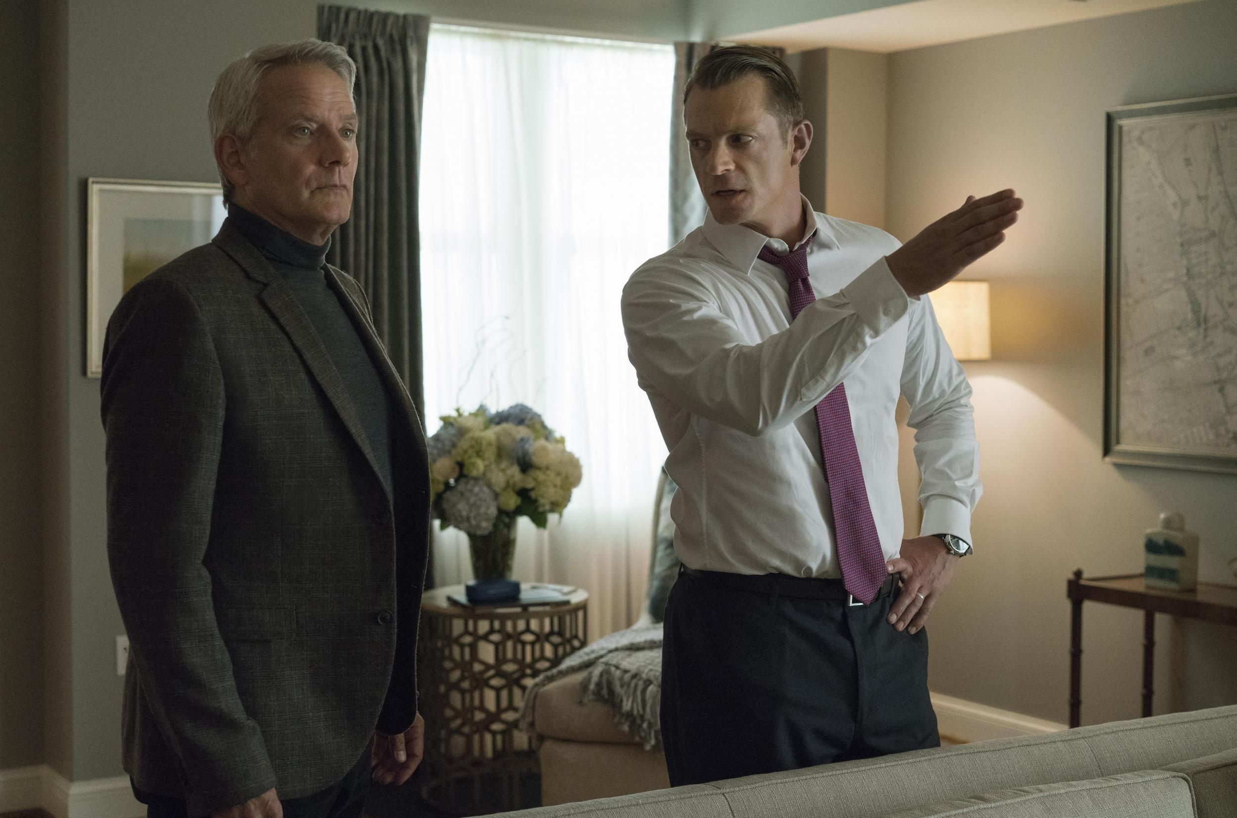 Campbell Scott and Joel Kinnaman in House of Cards season 5