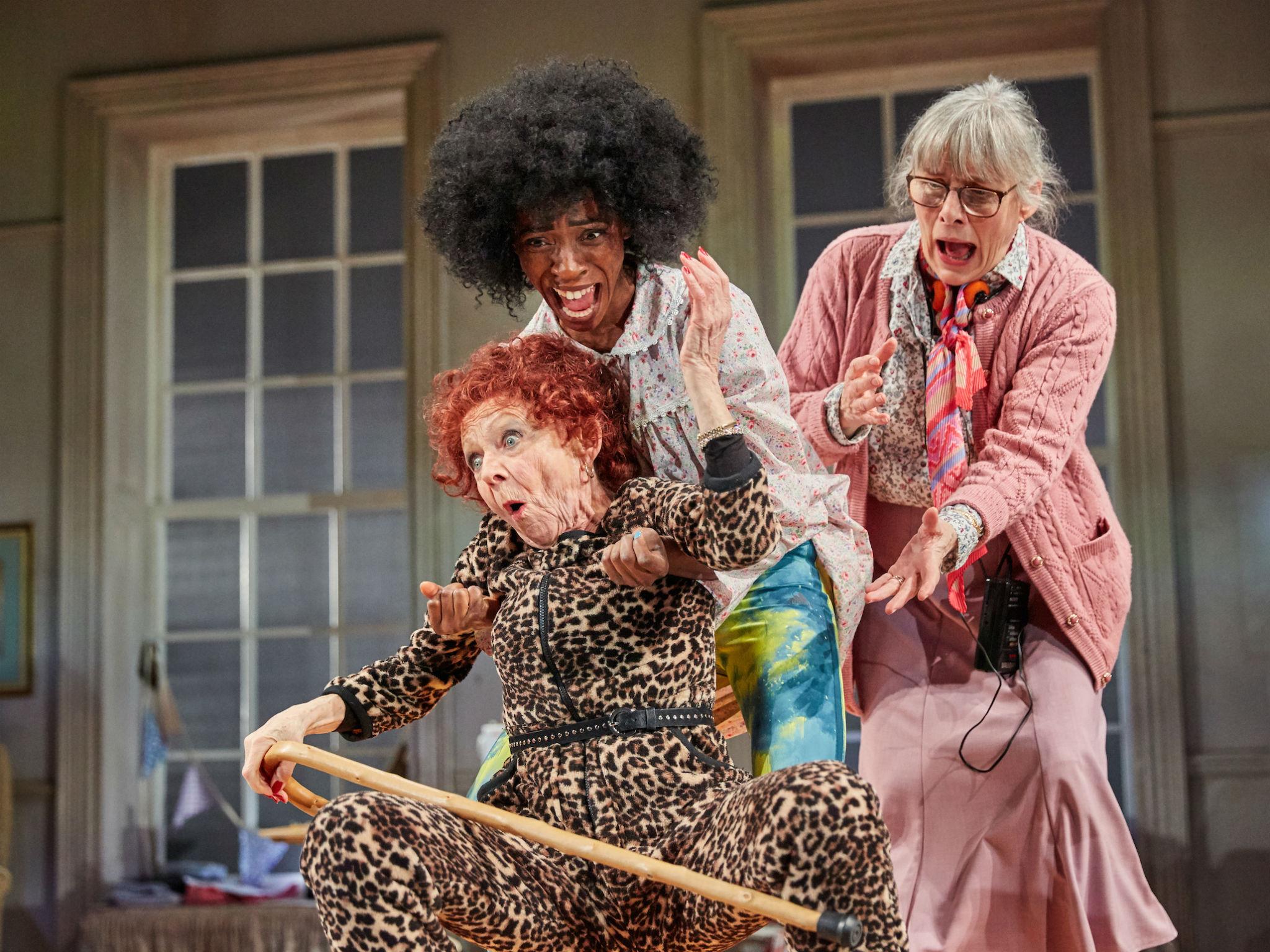 Sheila Reida (Gloria), Keziah Joseph (Hope) and Rachel Davies (Maureen) in Silver Lining' at the Rose Theatre