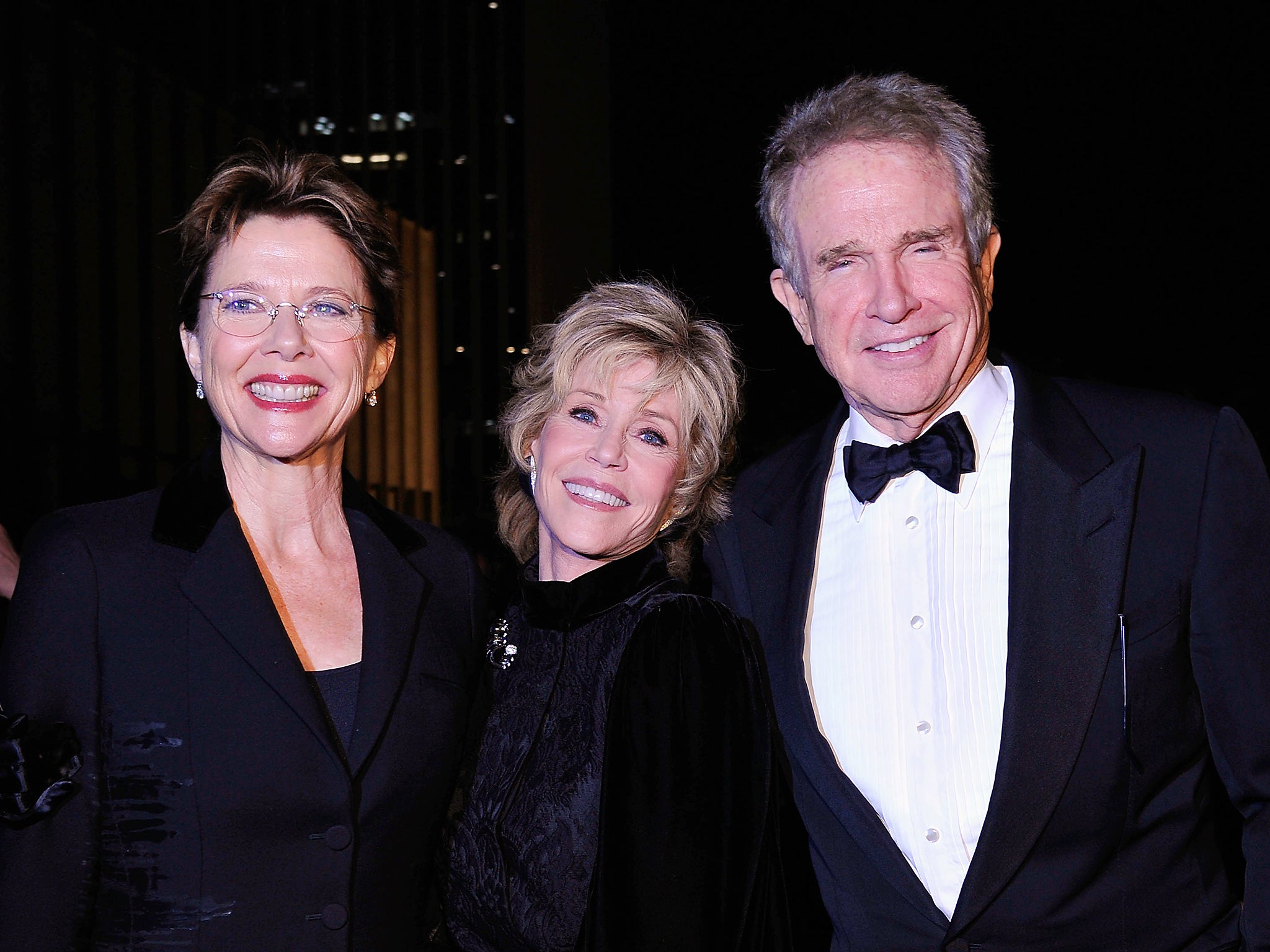Warren Beatty, pictured with Annette Bening and Jane Fonda, is said to have slept with as many as 12,367 lovers (Getty)