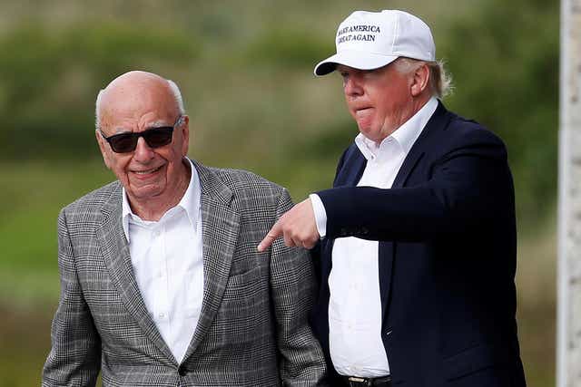 Donald Trump and Rupert Murdoch, pictured together in June 2016