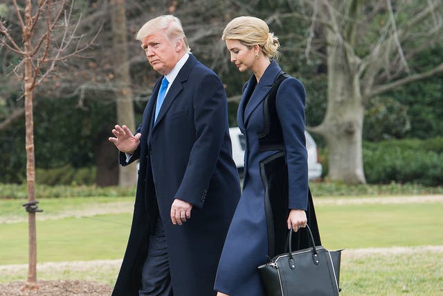 US President Donald Trump and his daughter Ivanka