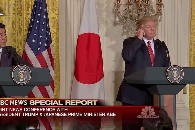 Mr Trump has spoken warmly of his regard for Shinzo Abe