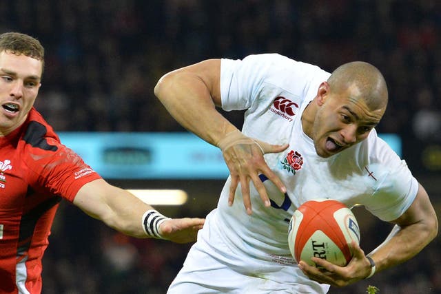 Jonathan Joseph's try in 2015 helped England clinch victory against Wales in Cardiff