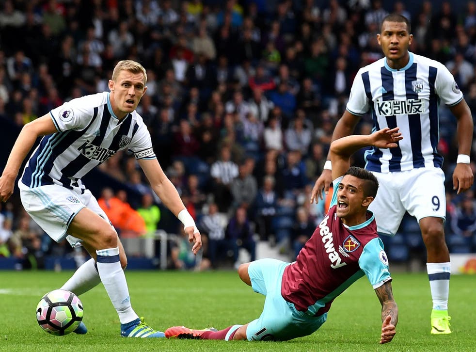 West Brom sit five points above West Ham in the Premier League table