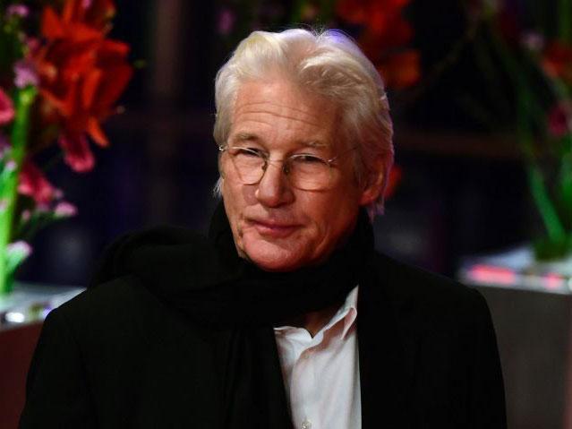 Richard Gere at the Berlin Film Festival. He used the occasion to criticise Donald Trump's attitude to refugees