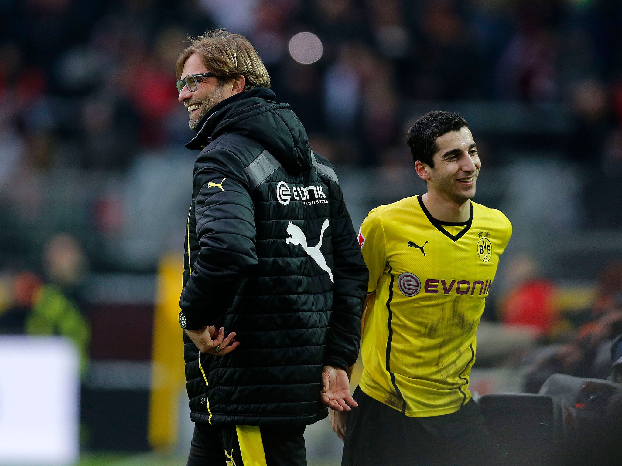 Mkhitaryan with his old boss during their time together at Dortmund