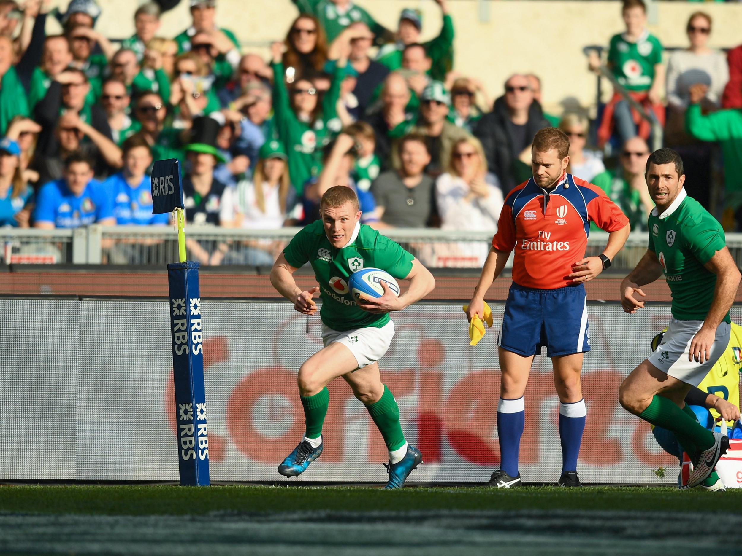 Keith Earls opened the scoring for Ireland