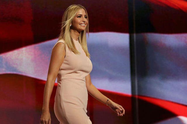 Ms Trump styled her own clothes at the Republican National Convention in Cleveland