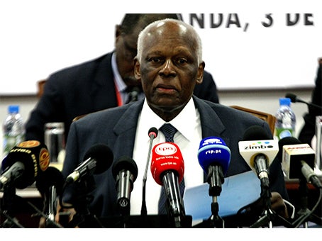 Angolan President Jose Eduardo Dos Santos