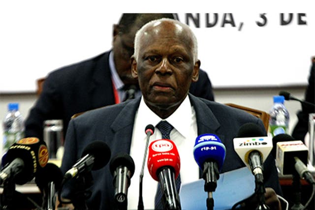 Angolan President Jose Eduardo Dos Santos