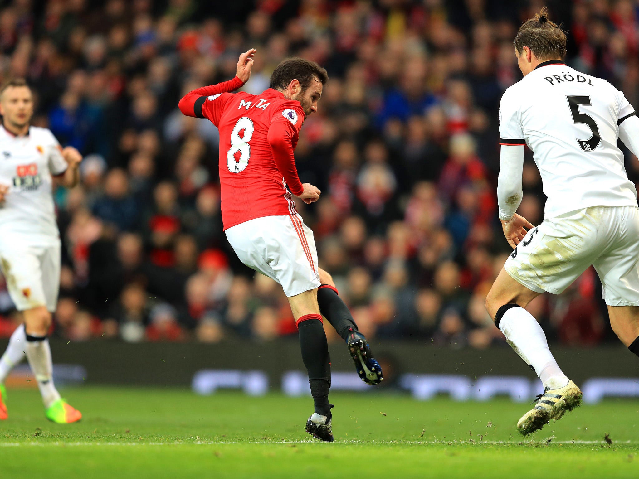 Juan Mata turned Anthony Martial's pass home just after the half-hour mark