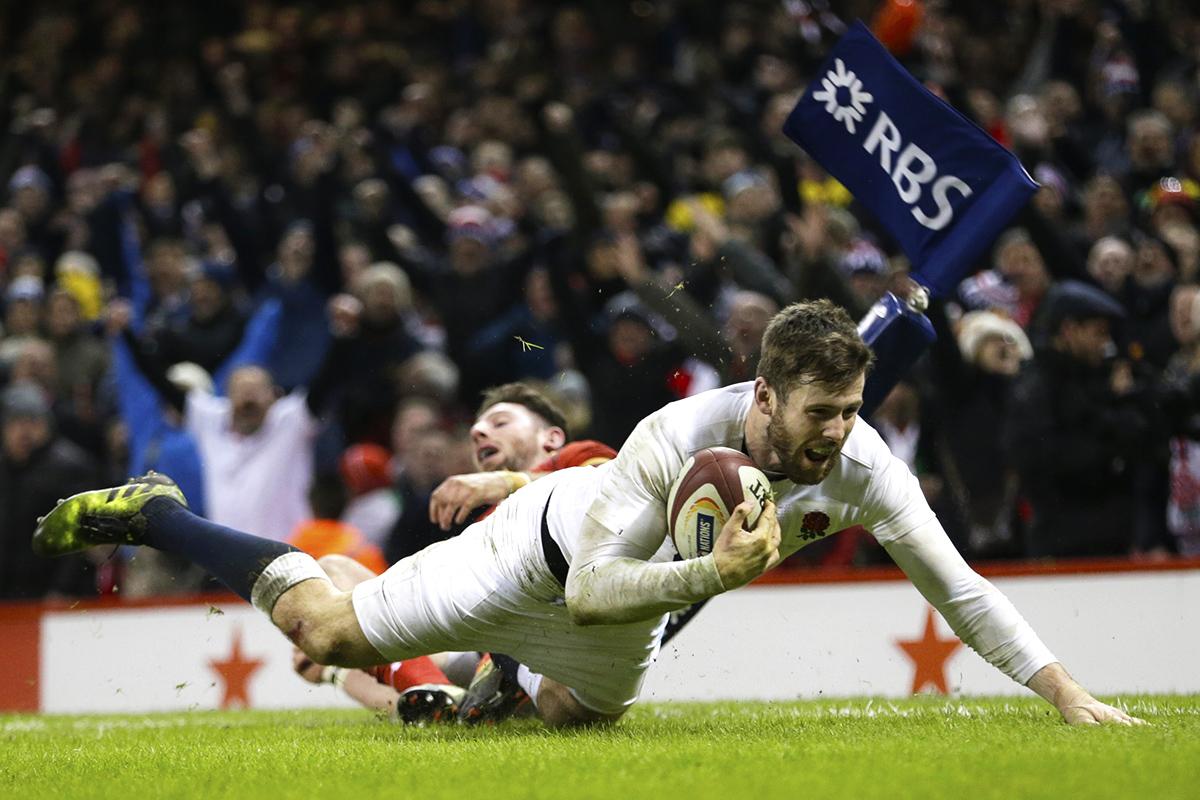 &#13; Elliot Daly crashes over to hand England victory against Wales last weekend &#13;