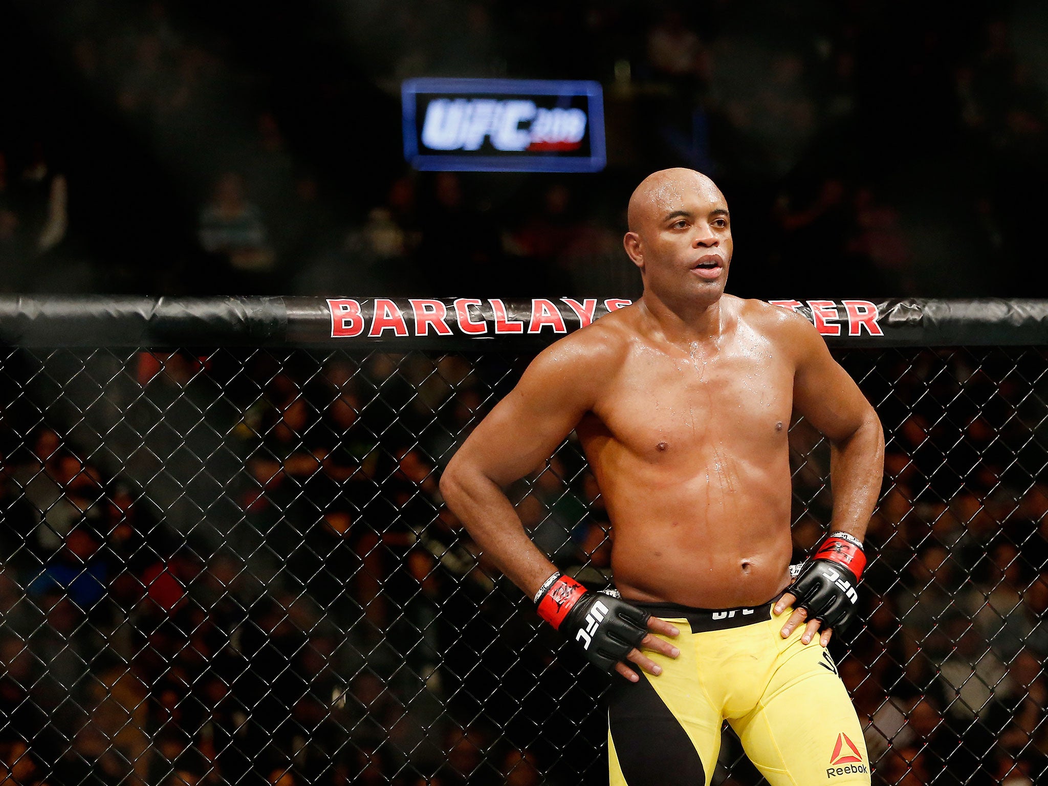 Anderson Silva during his fight with Derek Brunson