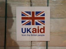 Rules to stop UK's aid budget being spent on 'military purposes' could be scrapped, Downing Street hints