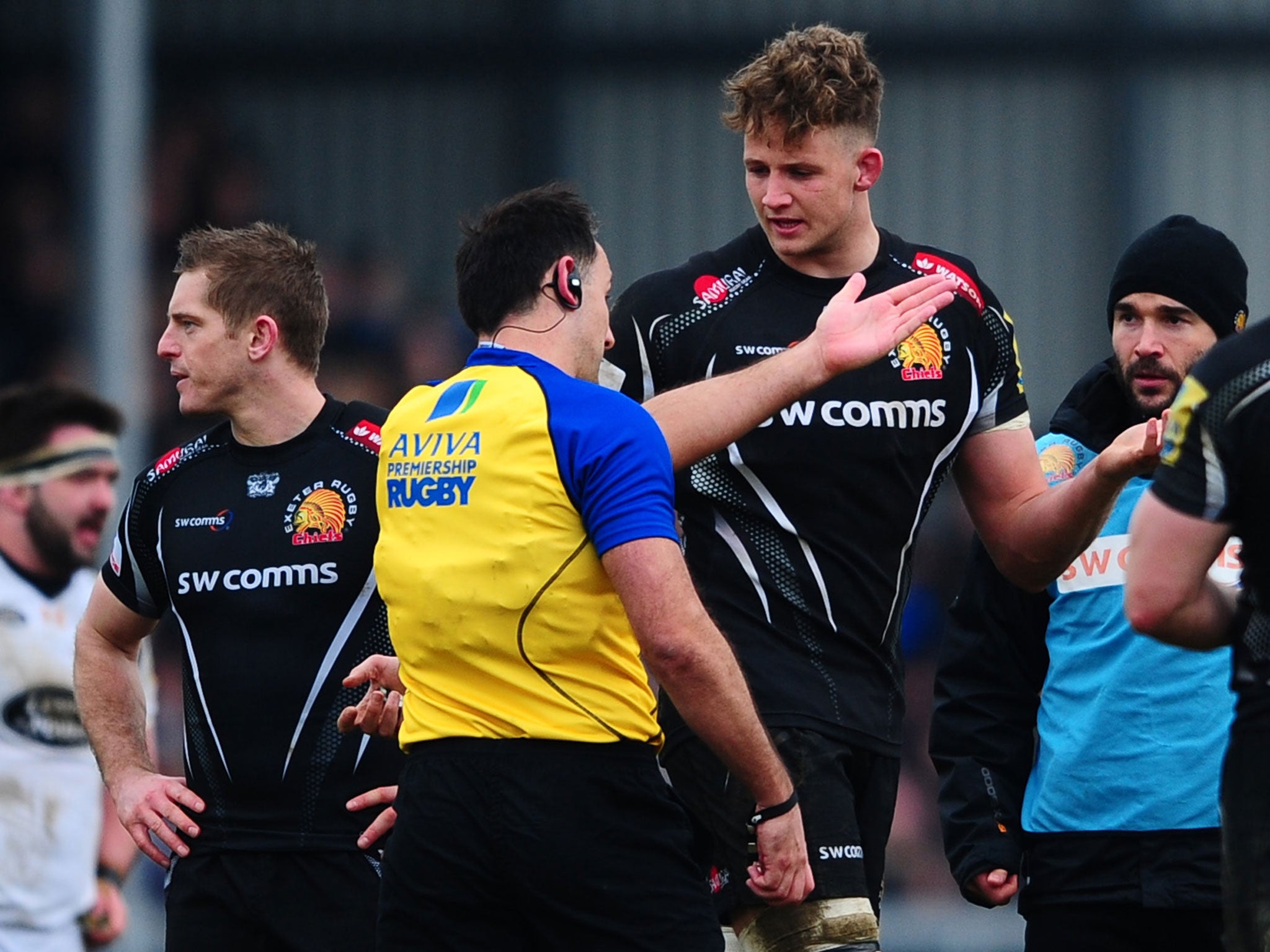 Johnny Hill is given his marching orders after being sent-off