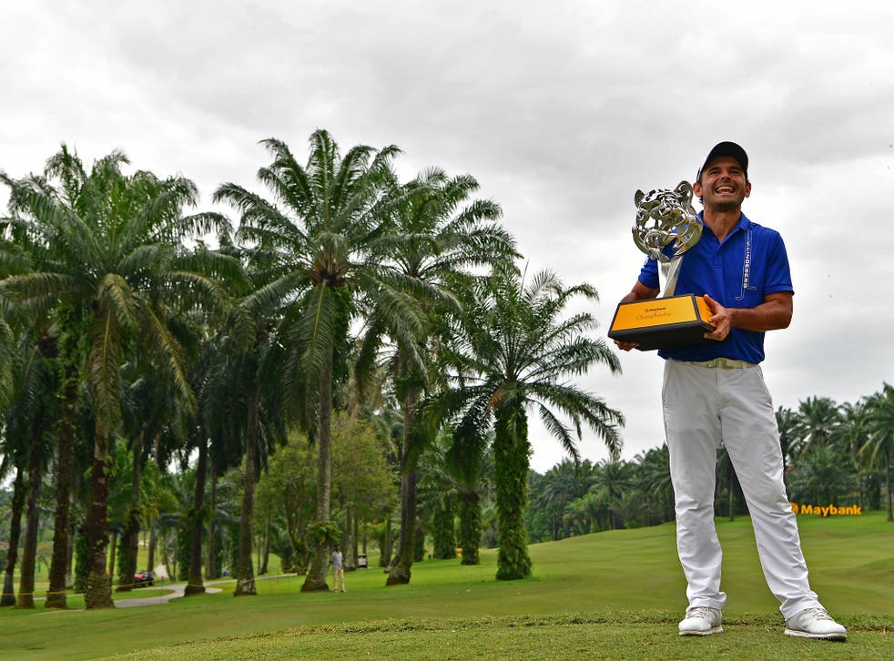 Fabrizio Zanotti with his trophy after clinching victory at the Maybank Championship