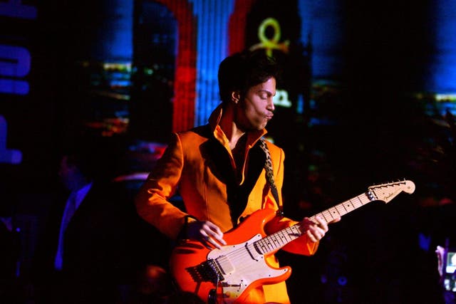 Prince performs at the unveiling of his 3121 live entertainment venue at the Rio Hotel & Casino November 8, 2006 in Las Vegas, Nevada.