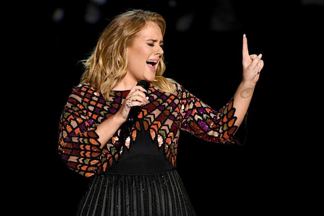 Adele performs at the 2017 Grammy Awards