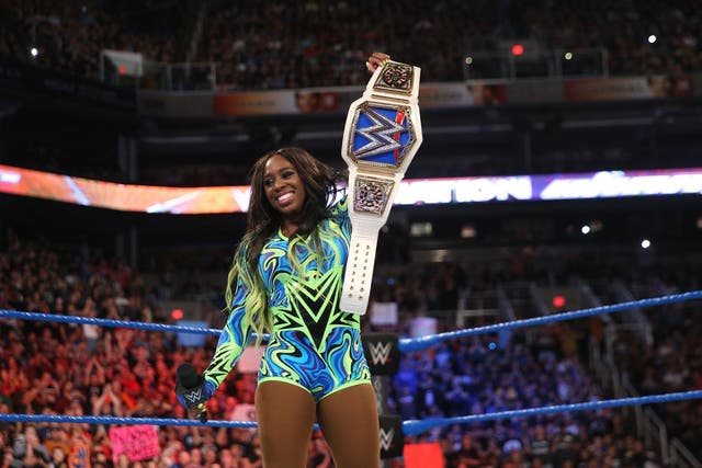 Naomi captured her first WWE title at Elimination Chamber by defeating Alexa Bliss