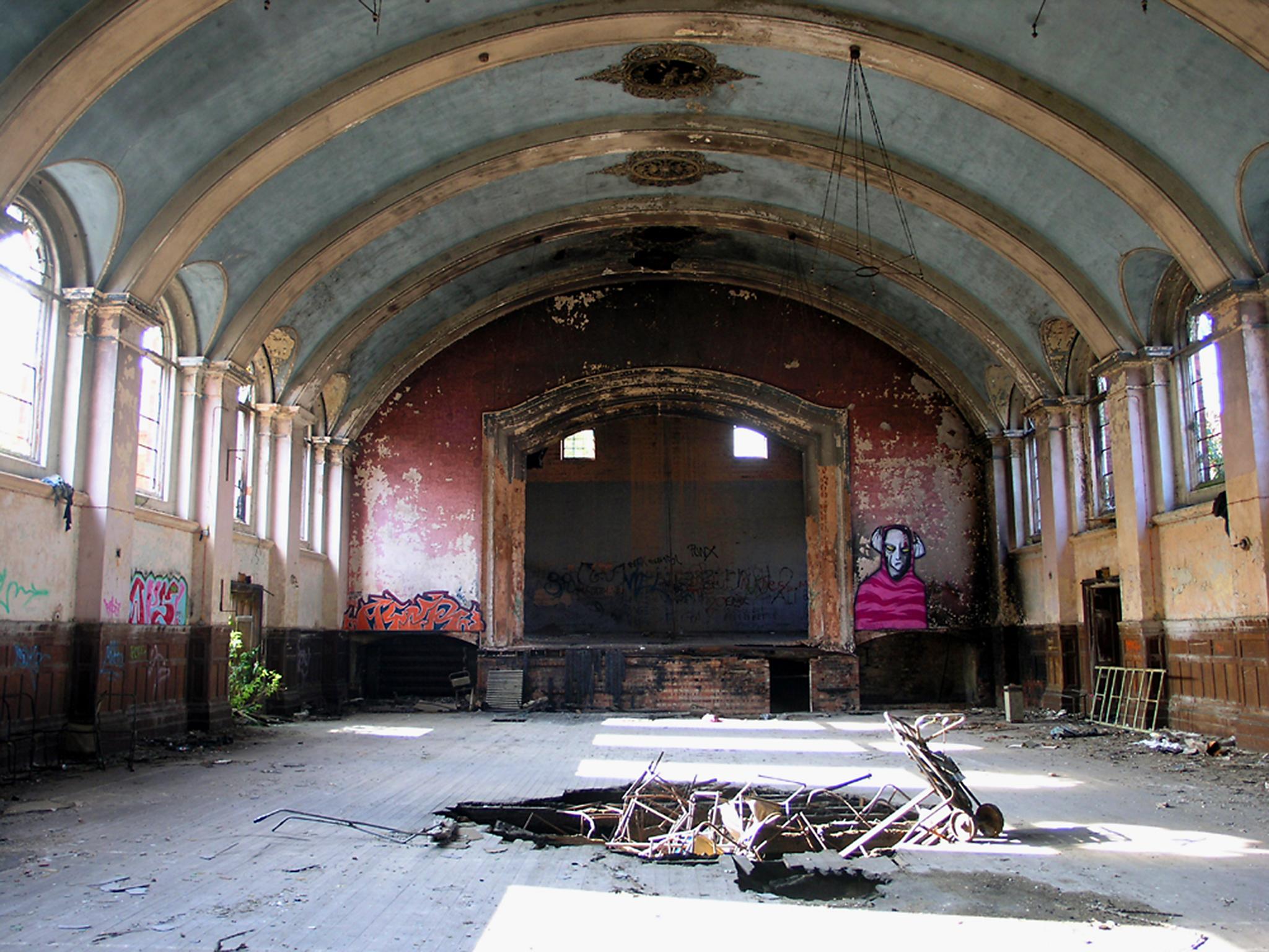 Take this dance: the abandoned ballroom at Hellingly Hospital, formerly East Sussex County Asylum (Simon Cornwell)