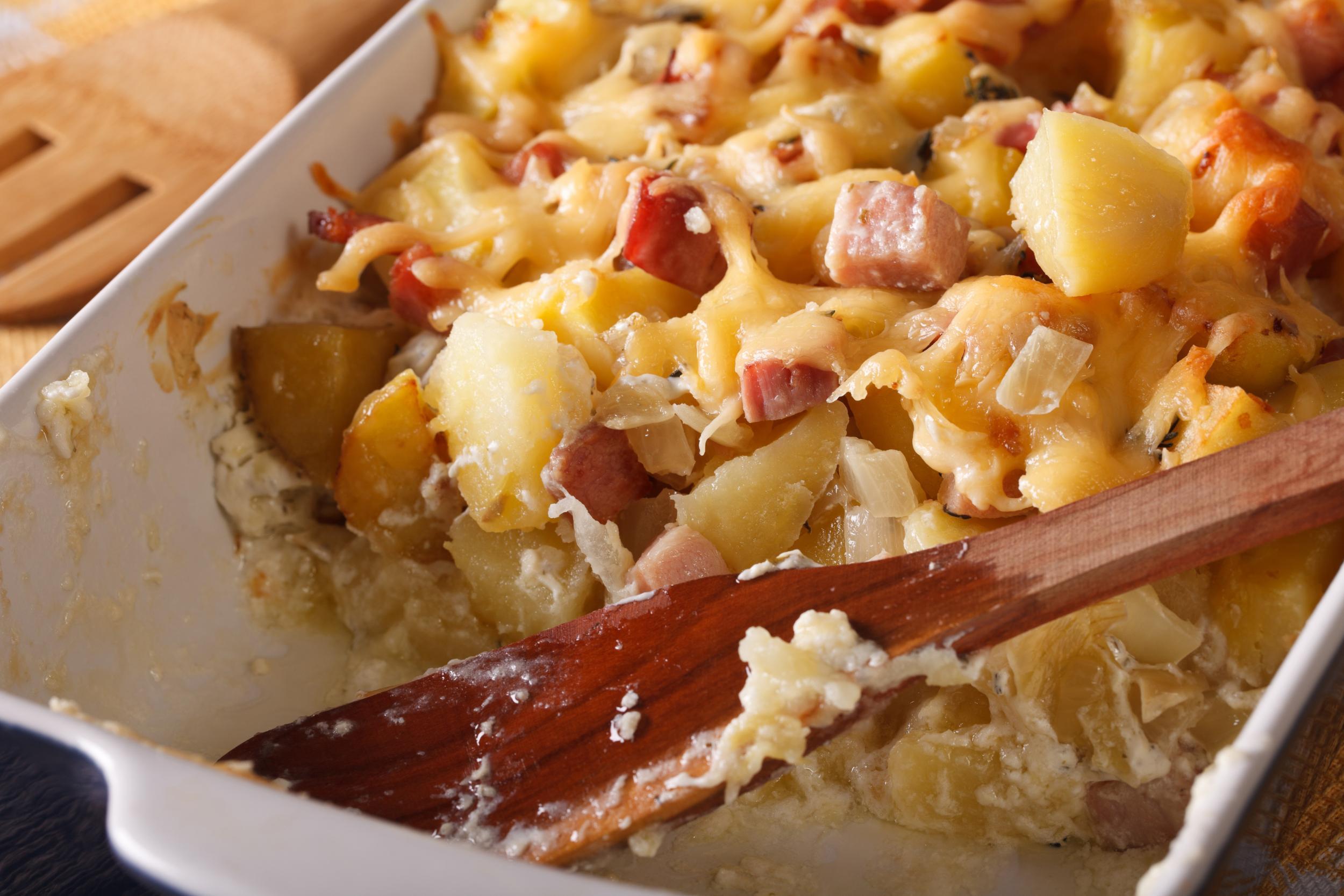 Tartiflette – potatoes loaded with bacon and cheese – rewards a hard day on the slopes