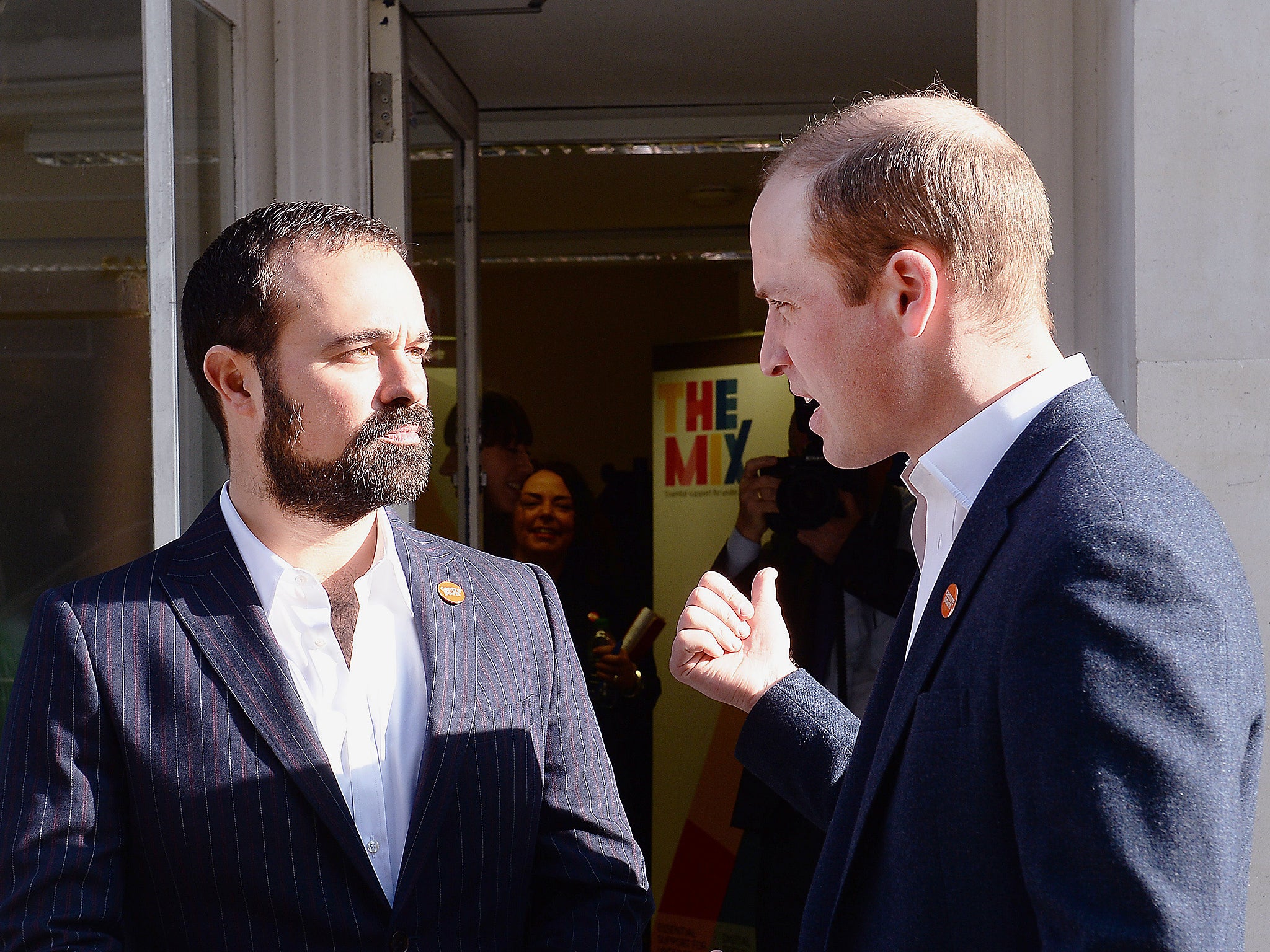 Lebedev and the Prince at the helpline launch in London today