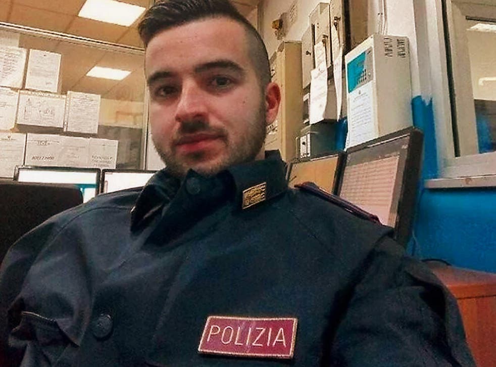 Luca Scata was hailed a hero but was pictured apparently perforning a Nazi salute in a Facebook post
