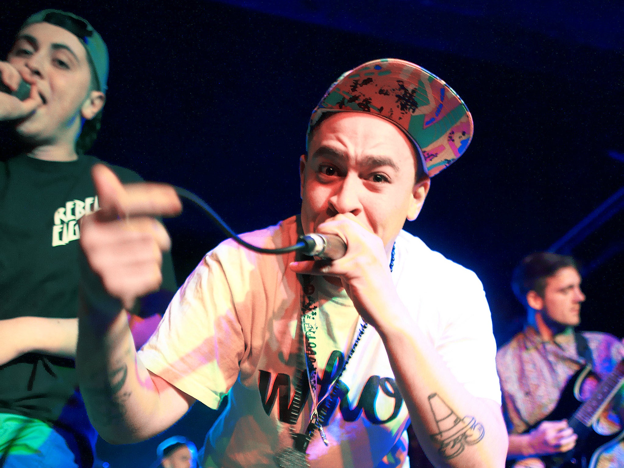 &#13;
Benji of Astroid Boys raps in an unmistakable Welsh accent (Getty/Gary Wolstenholme/Redferns)&#13;