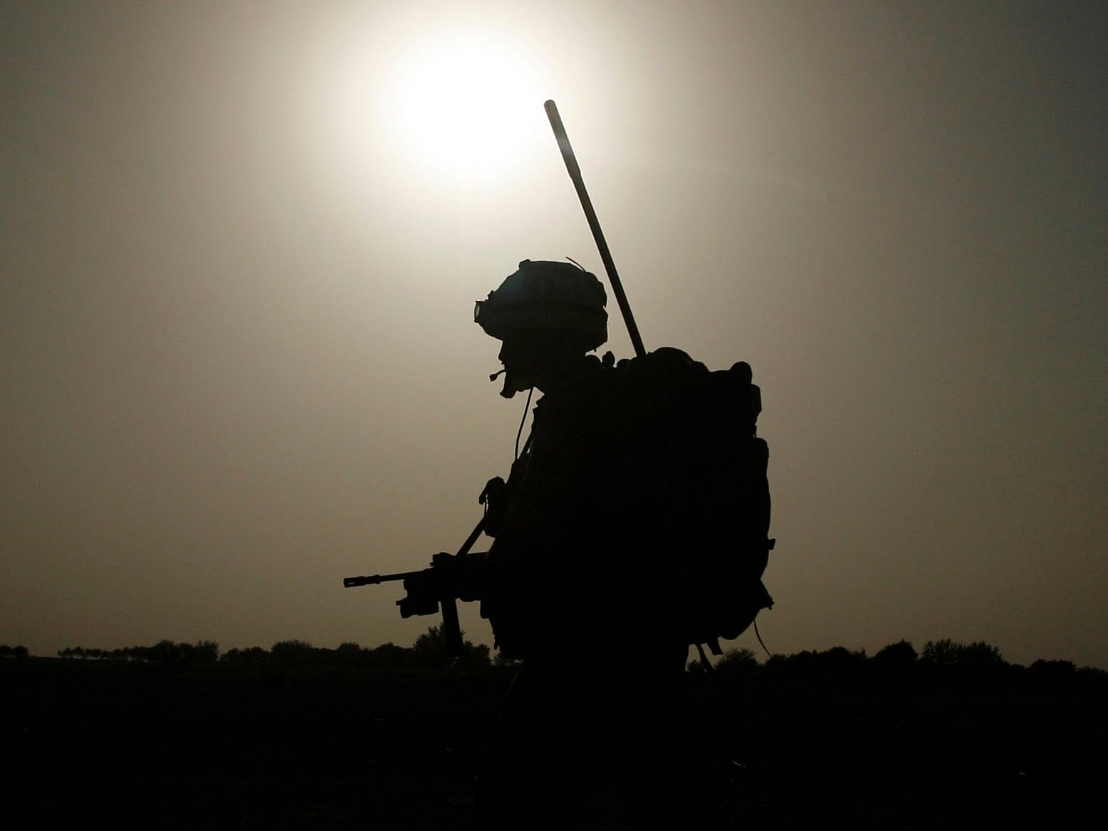 A British soldier patrol in Helmand province, Afghanistan, in this file photo