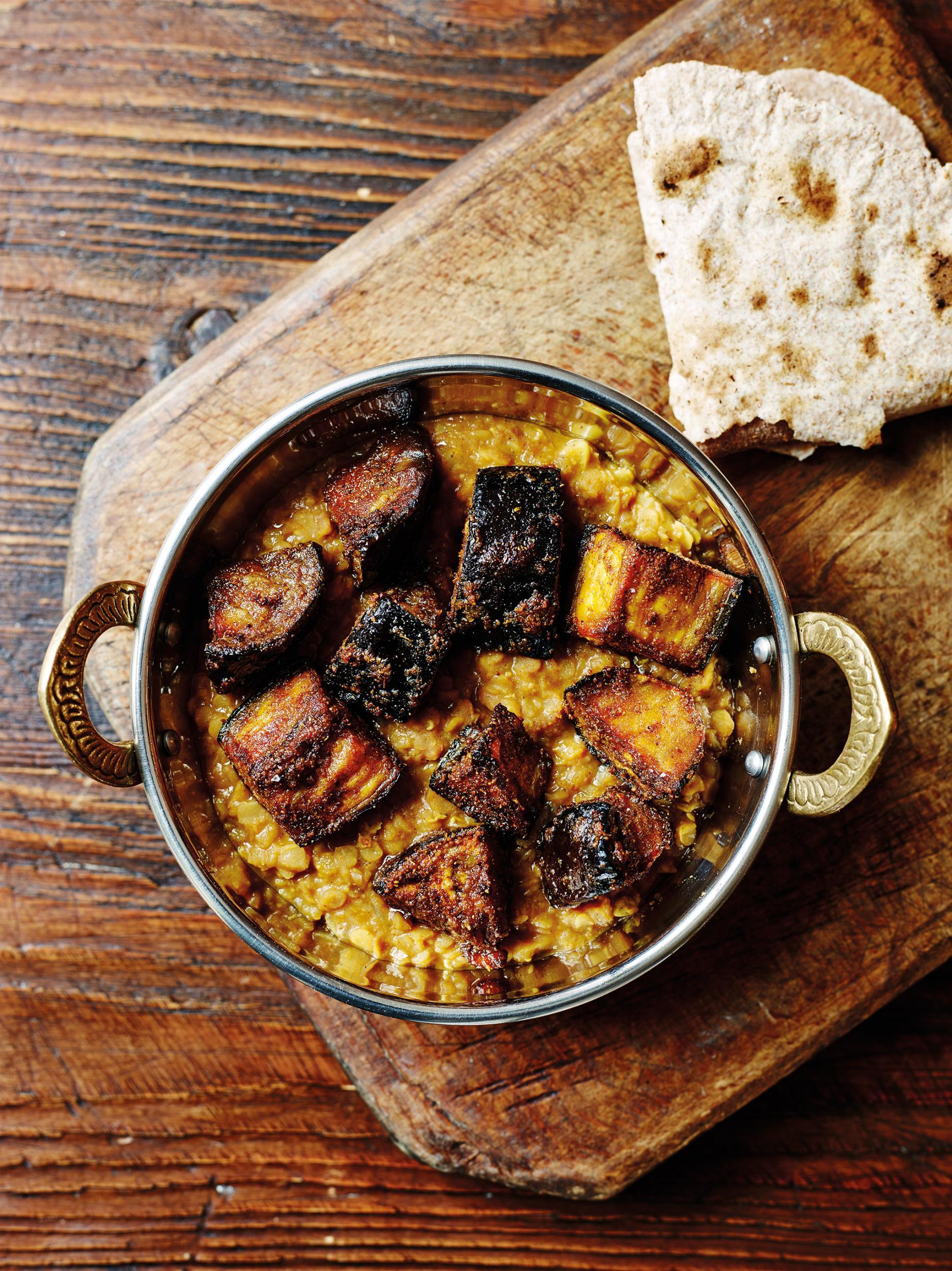 Aubergine Dal with chapati