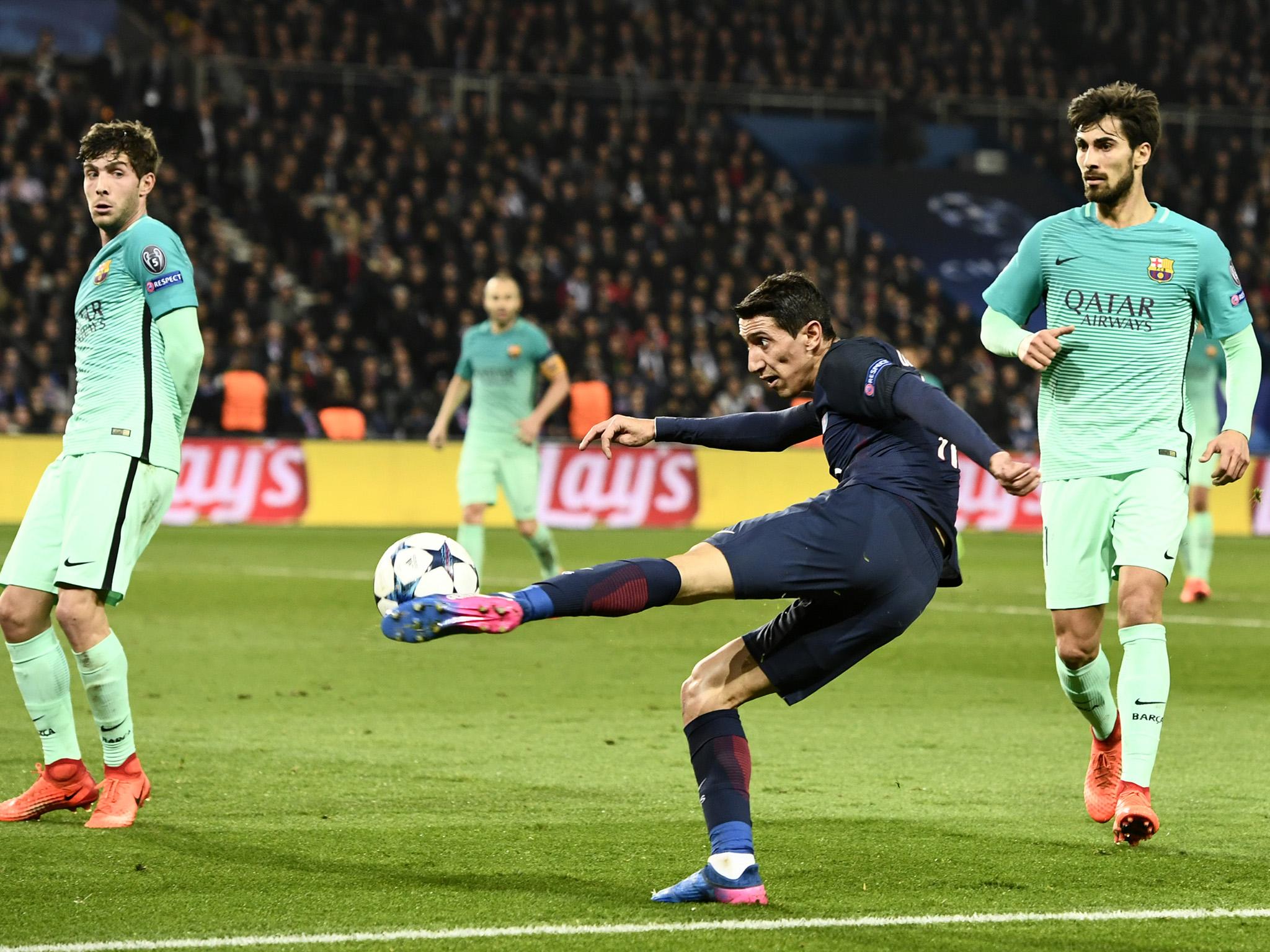 Angel Di Maria scored twice as the hosts took a giant step towards the quarter-finals (AFP/Getty)