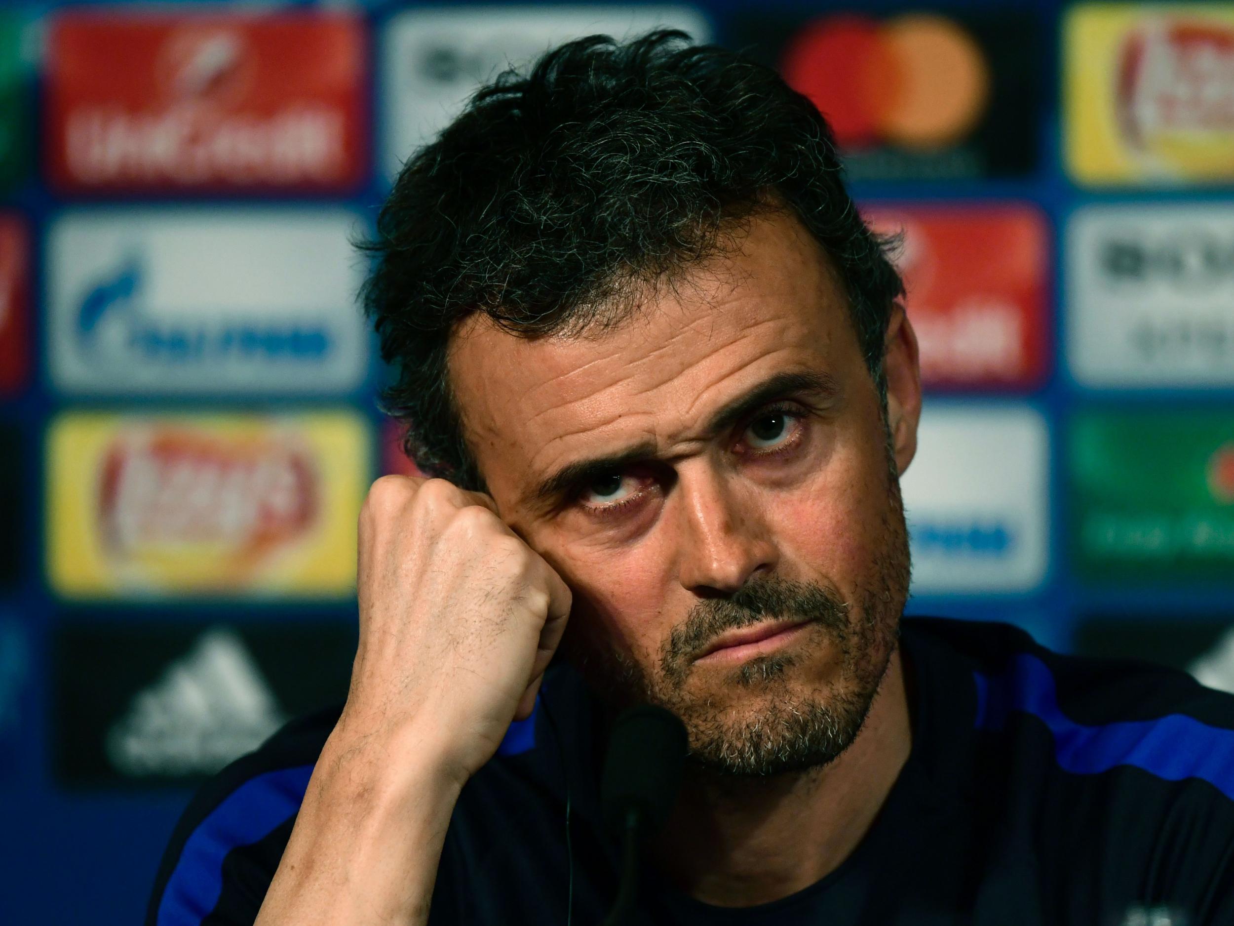 Luis Enrique conducted a strained post-match interview with TV3