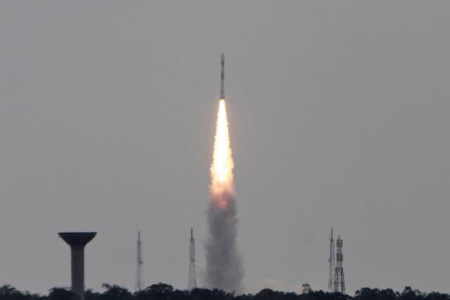 The launch was conducted by the state-run Indian Space Research Organisation