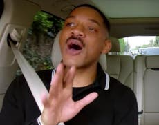 Carpool Karaoke: James Corden raps Fresh Prince theme with Will Smith