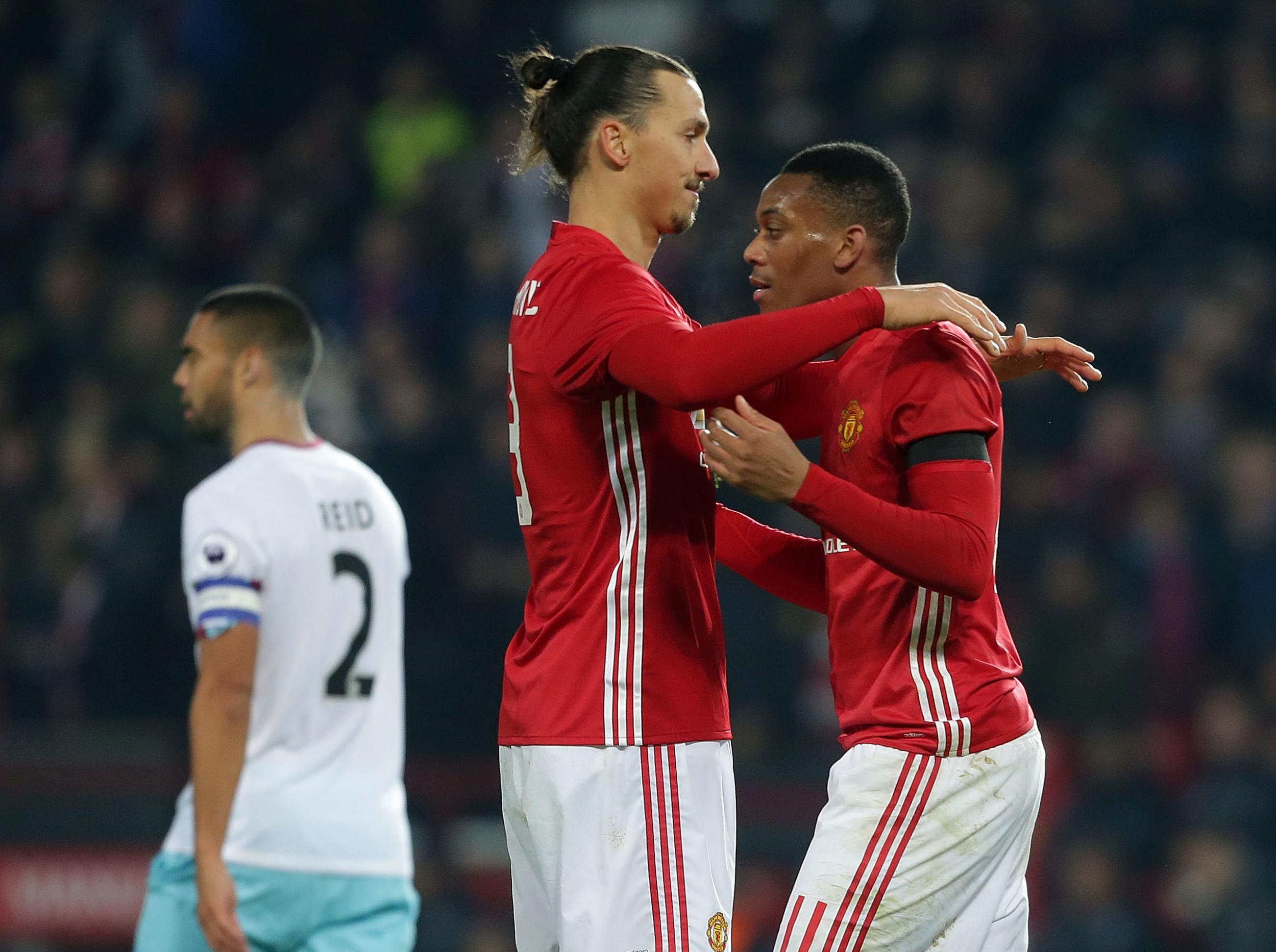 Ibrahimovic has praised Martial for his hard work and professionalism