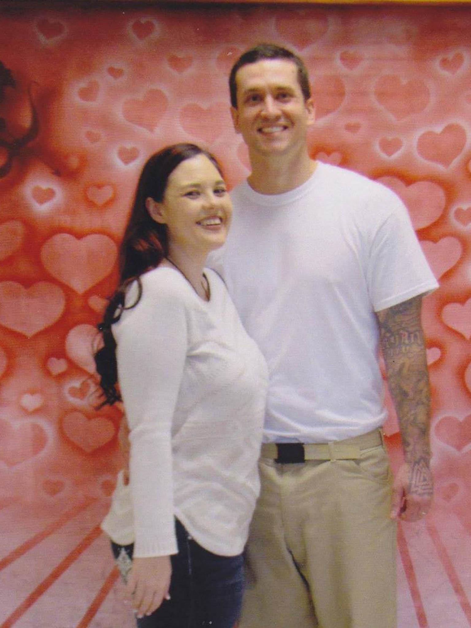 Tammy Light was able to have photos taken when she visited her husband, Kevin Light-Roth, in prison this Valentine’s