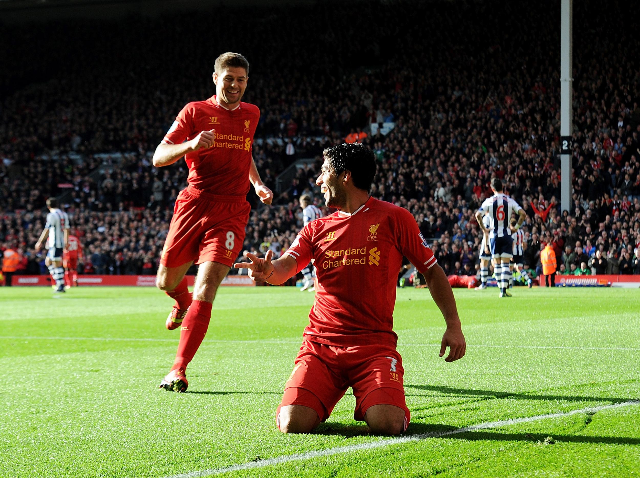 Gerrard and Suarez played key parts in Liverpool's last significant title challenge