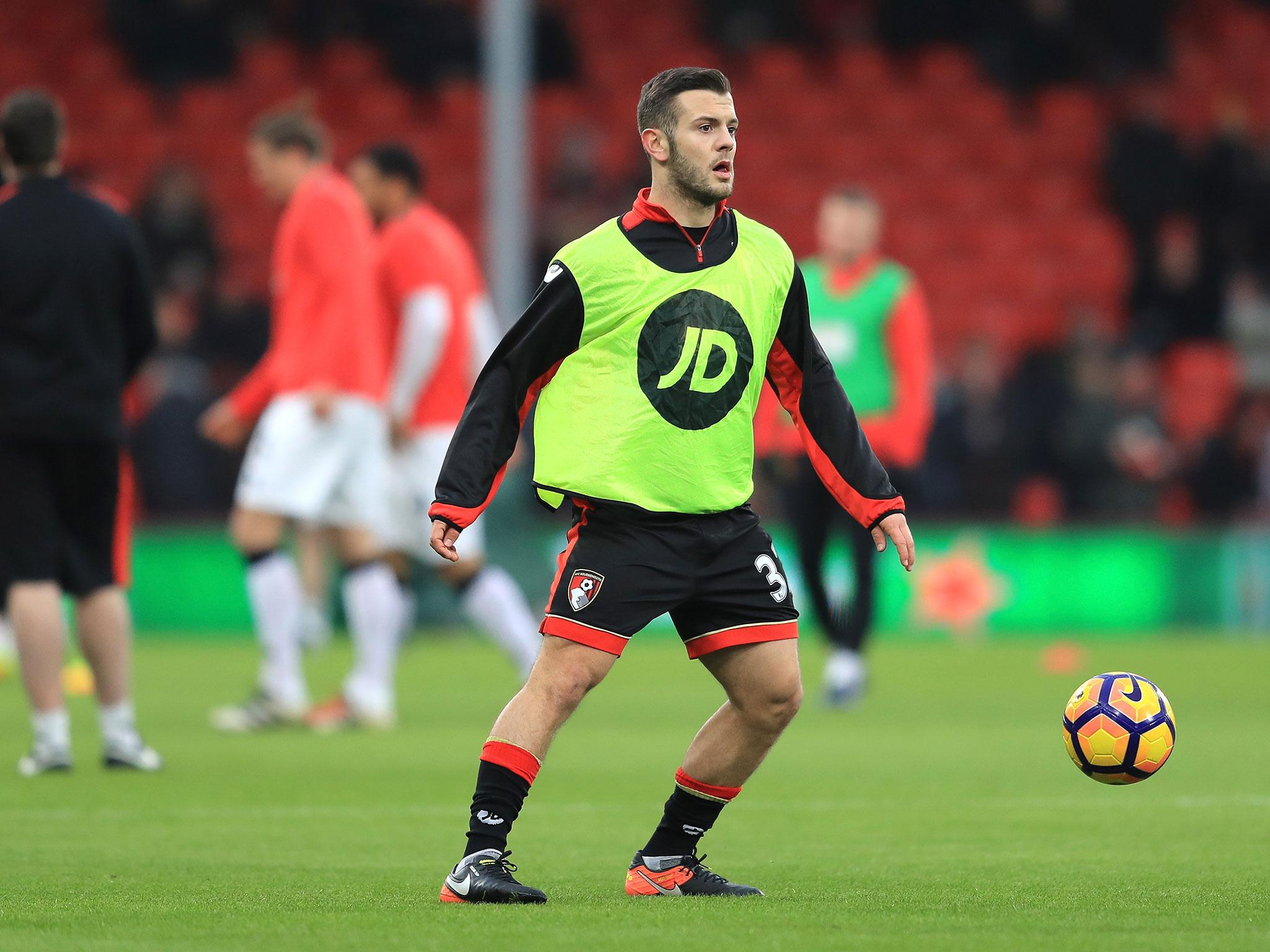 Wilshere in training prior to Bournemouth's 2-0 defeat by Manchester City on Monday night