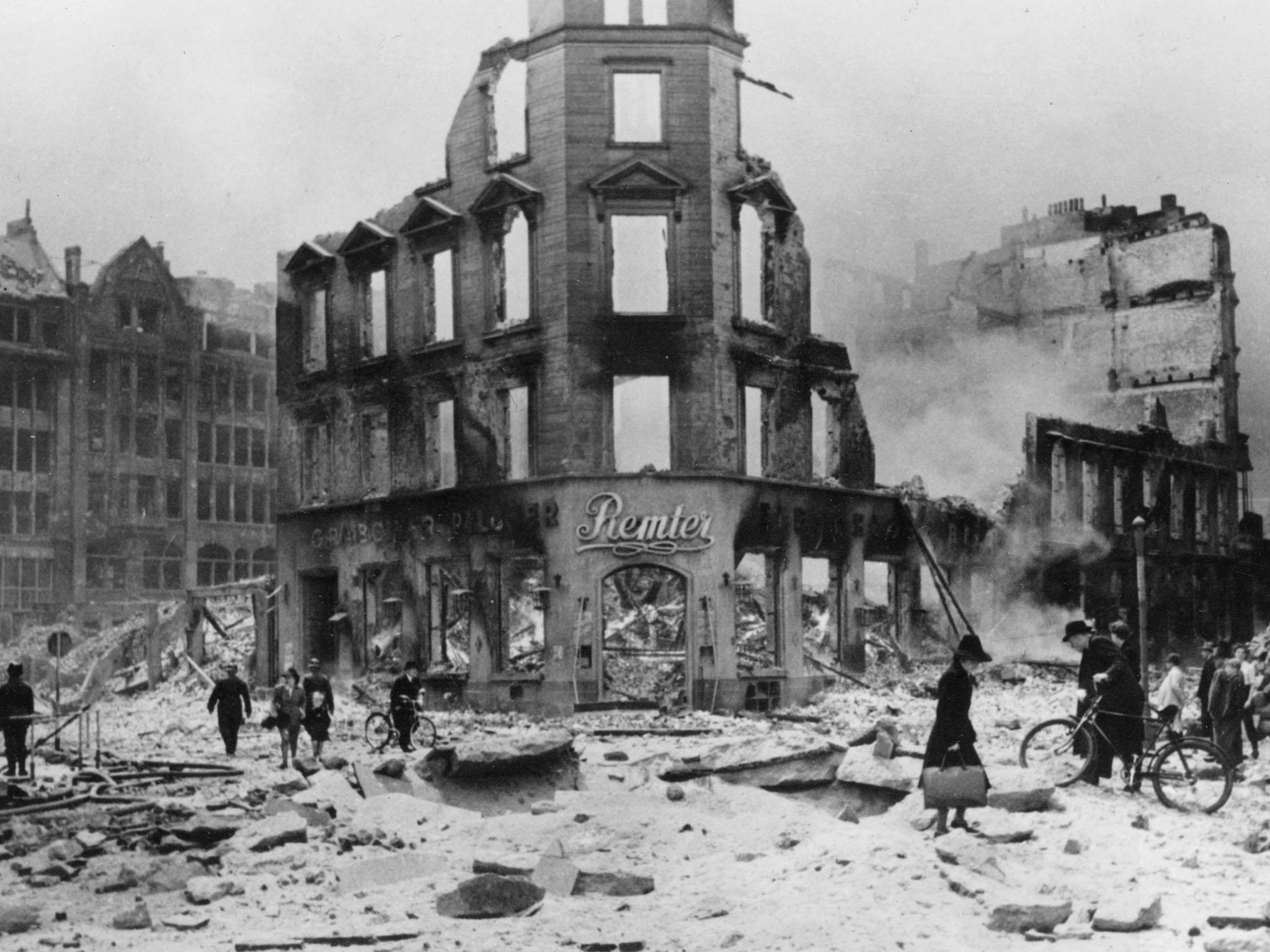 Never again: the ruins of Hamburg after allied bombing in 1943