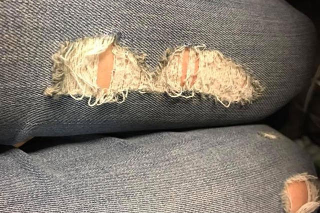 The ripped jeans worn by a 14-year-old girl detained by morality police in Iran
