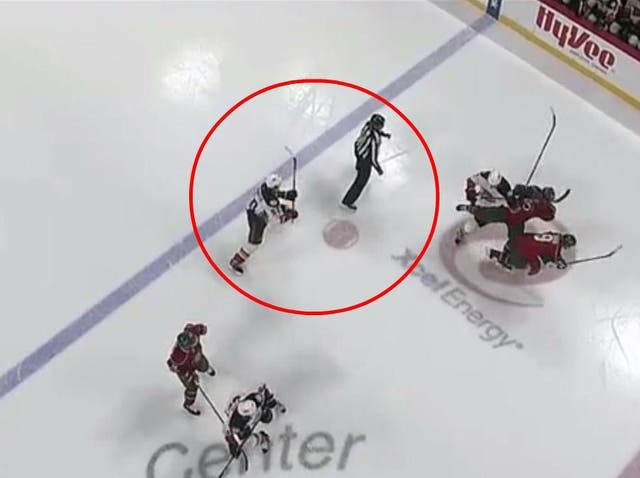 The 34-year-old was sent off for a moment of madness in the third period