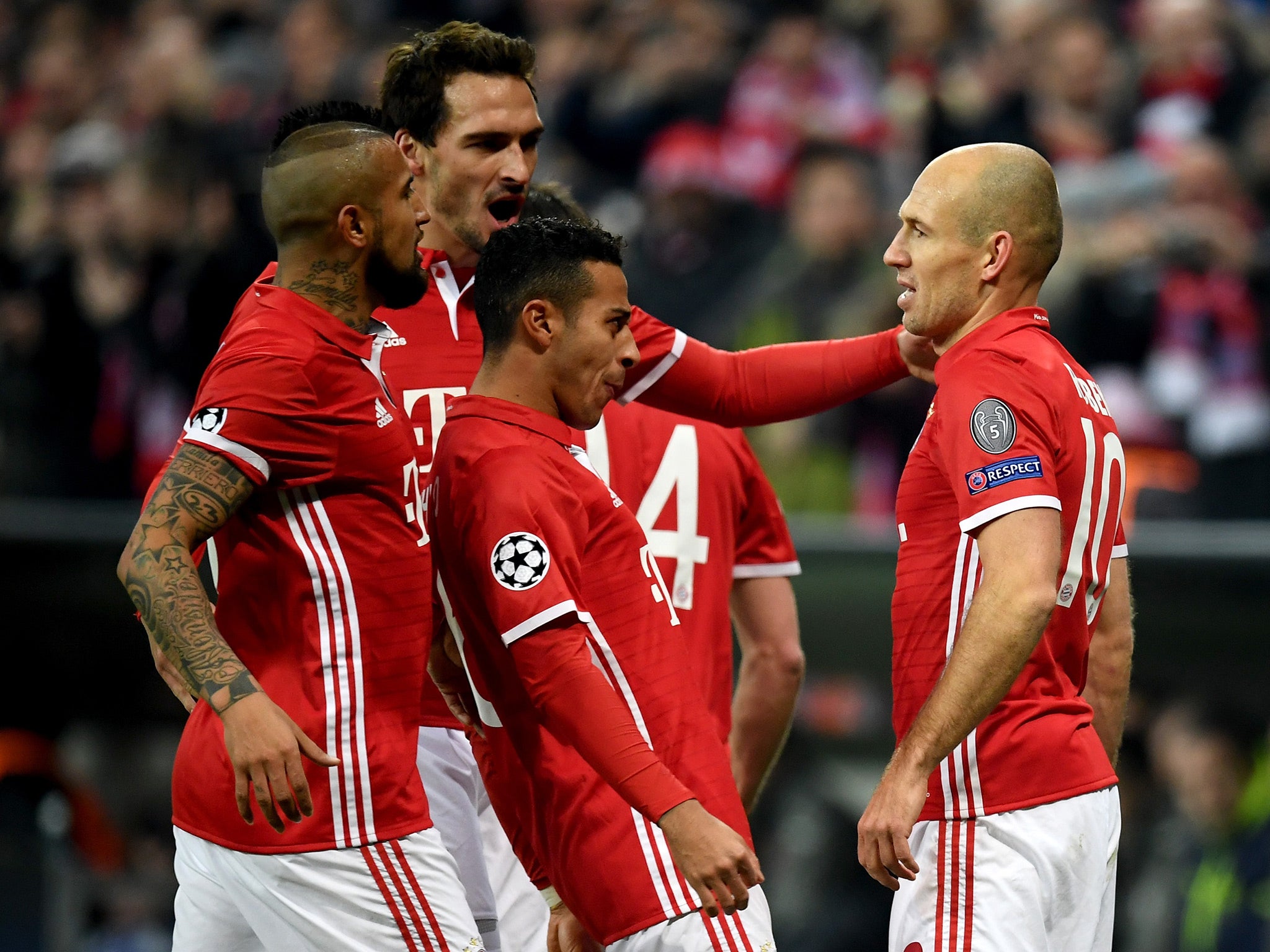 Arjen Robben put the hosts ahead with a splendid strike from range in the opening exchanges