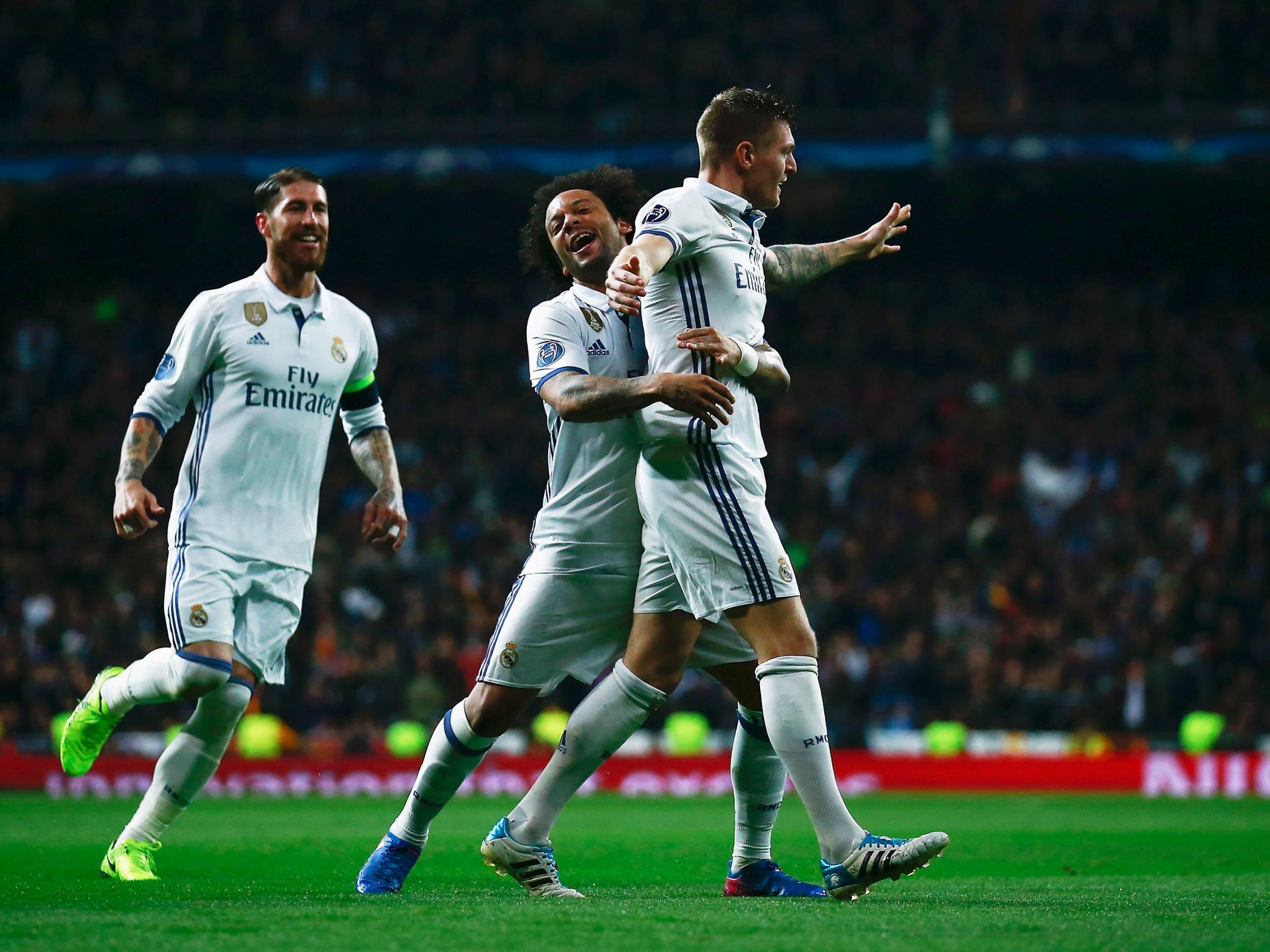 Toni Kroos scored Madrid's second with a perfect finish past Pepe Reina