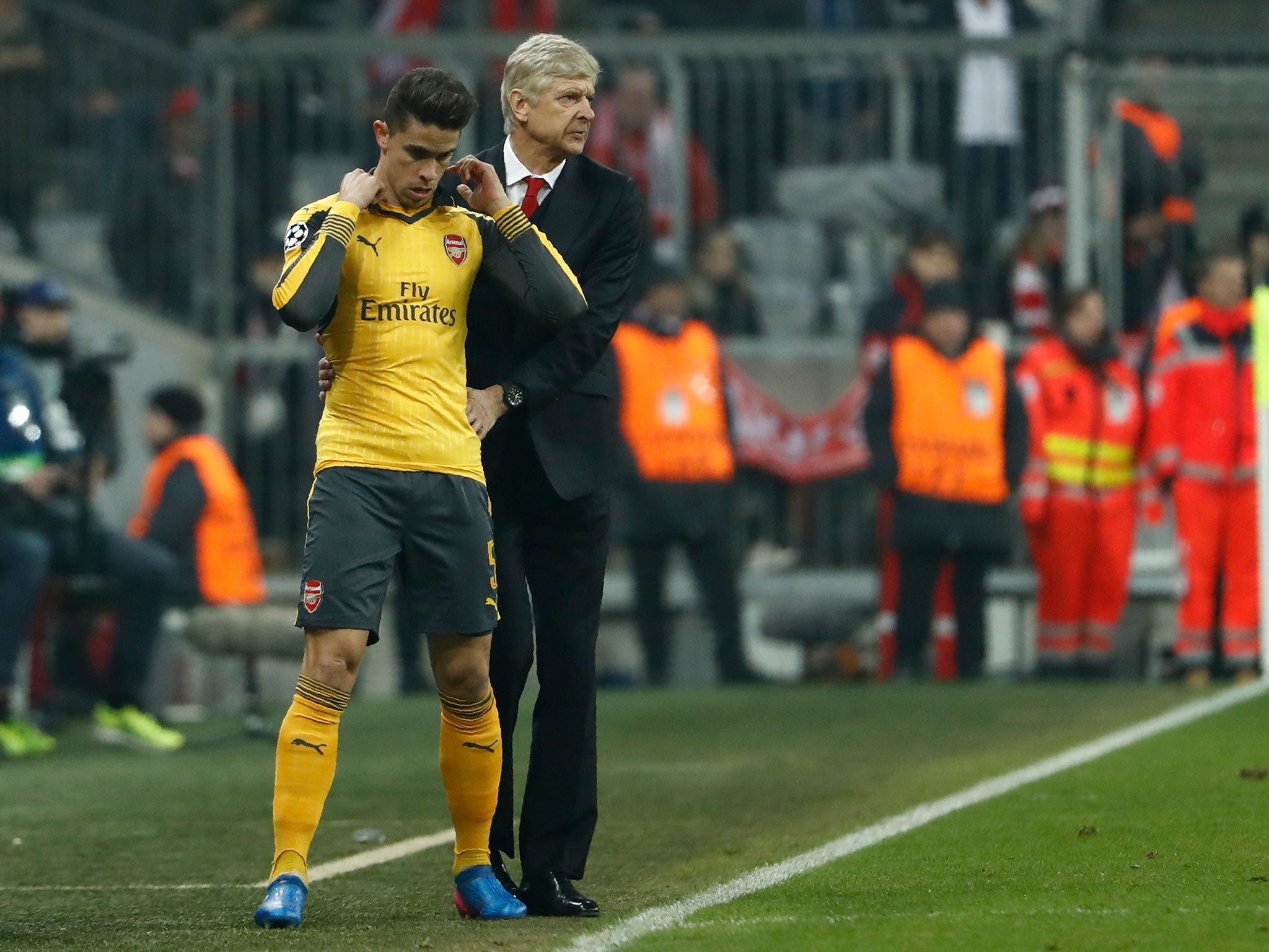 Gabriel Paulista was introduced after Laurent Koscielny's injury