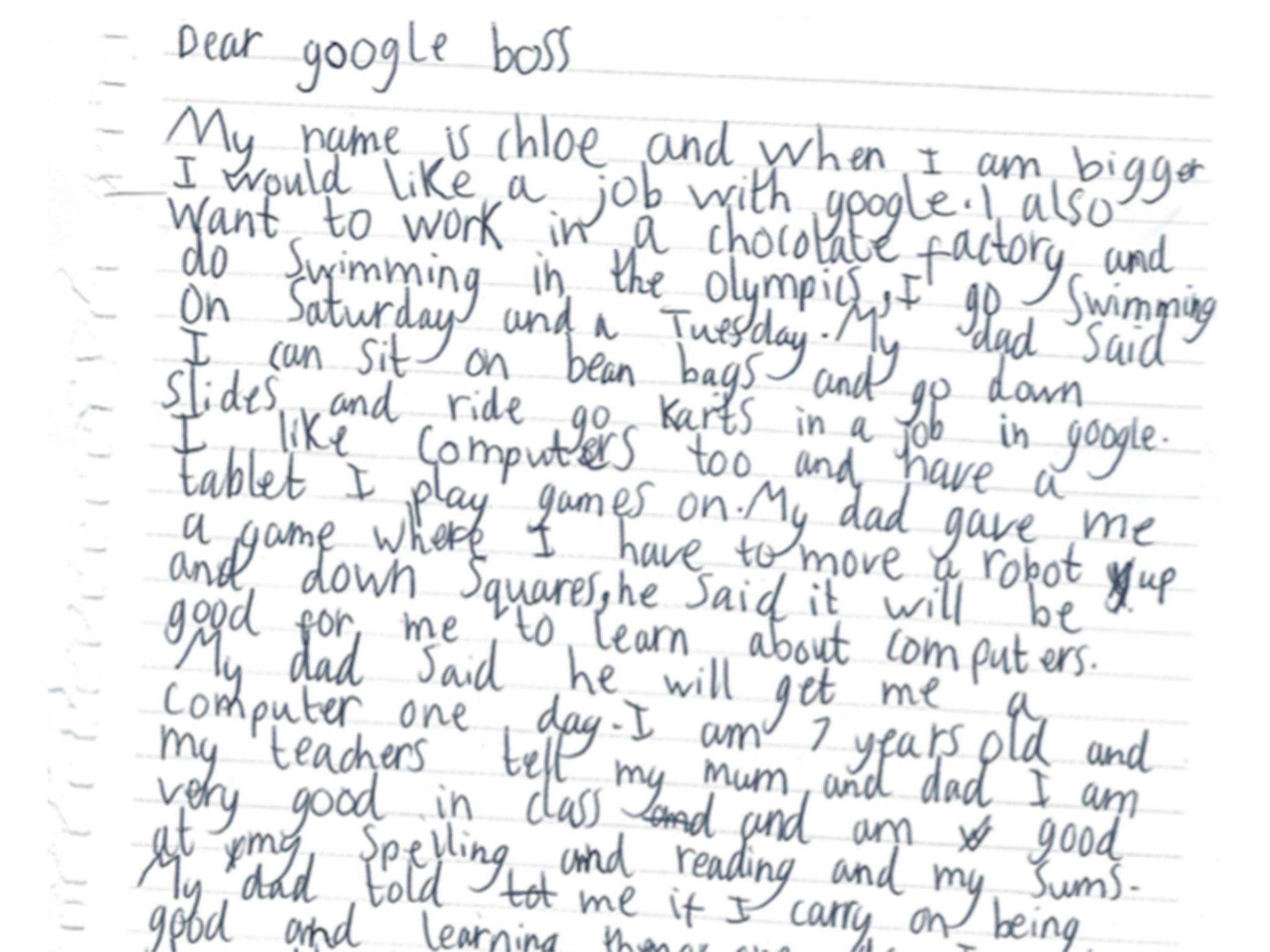 The seven-year old received a reply from Sundar Pichai himself, according to a LinkedIn post by her father Andy Bridgewater, that has gone vira