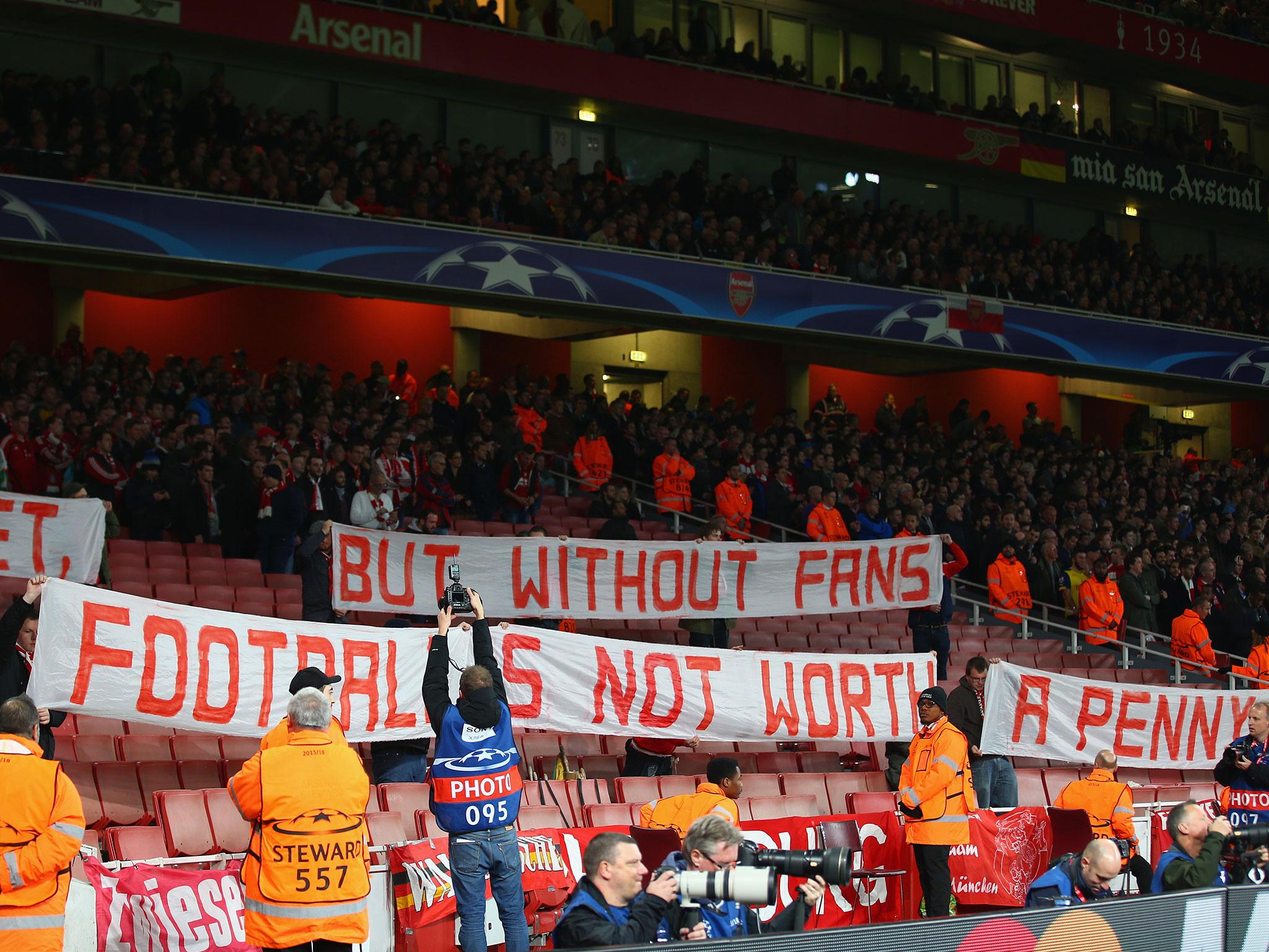 Arsenal fans have already started selling tickets for the second leg against Bayern Munich