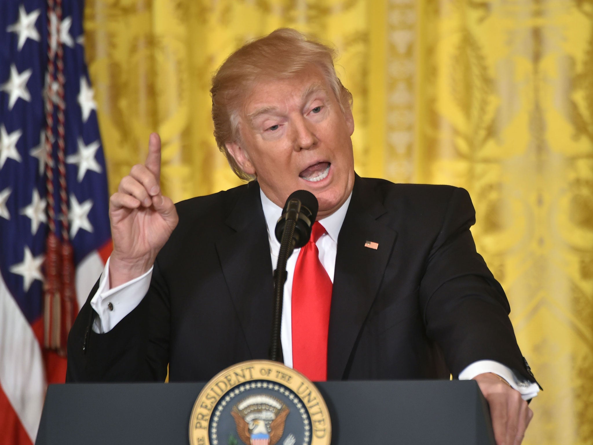 Donald Trump also accused the media of being 'out of control' during the long press conference