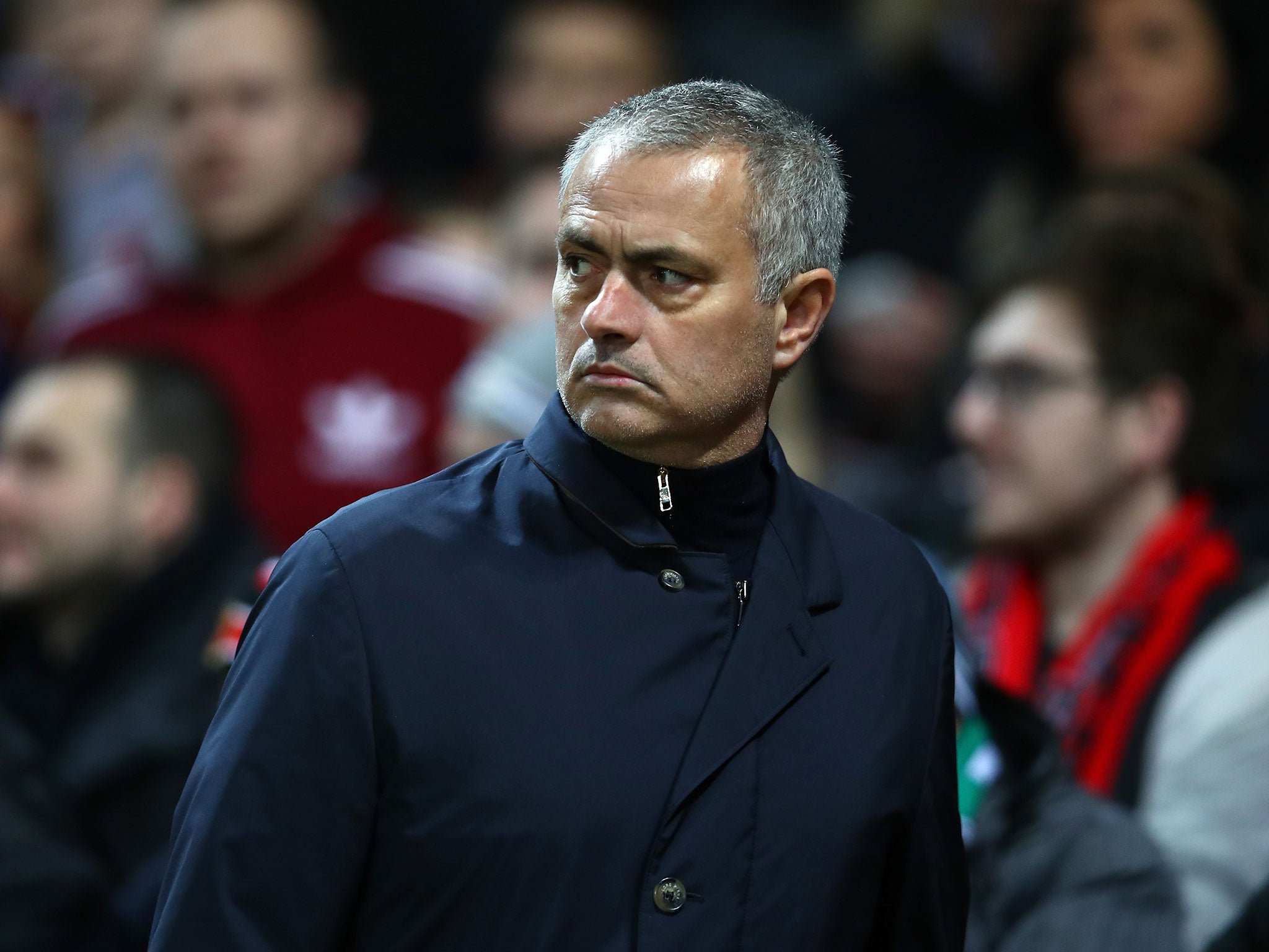 Mourinho wasn't best placed, despite his side's 3-0 victory